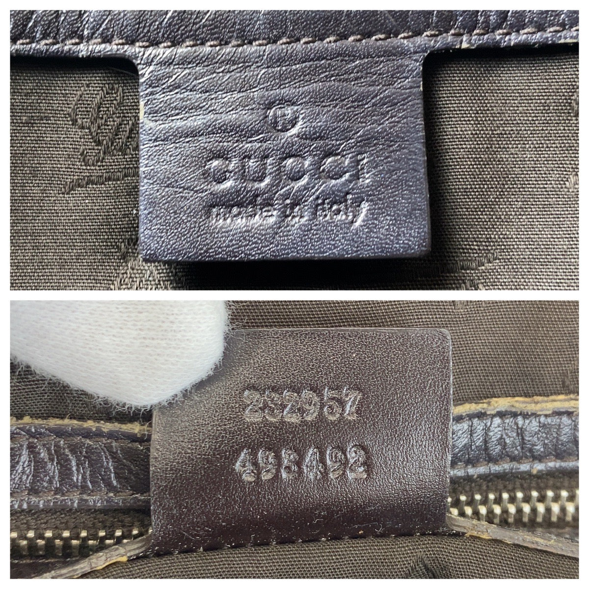 14468
GUCCI グッチ ベージュ ブラウン GGキャンバス / レザー 232957 トートバッグ ショルダーバッグ レディース