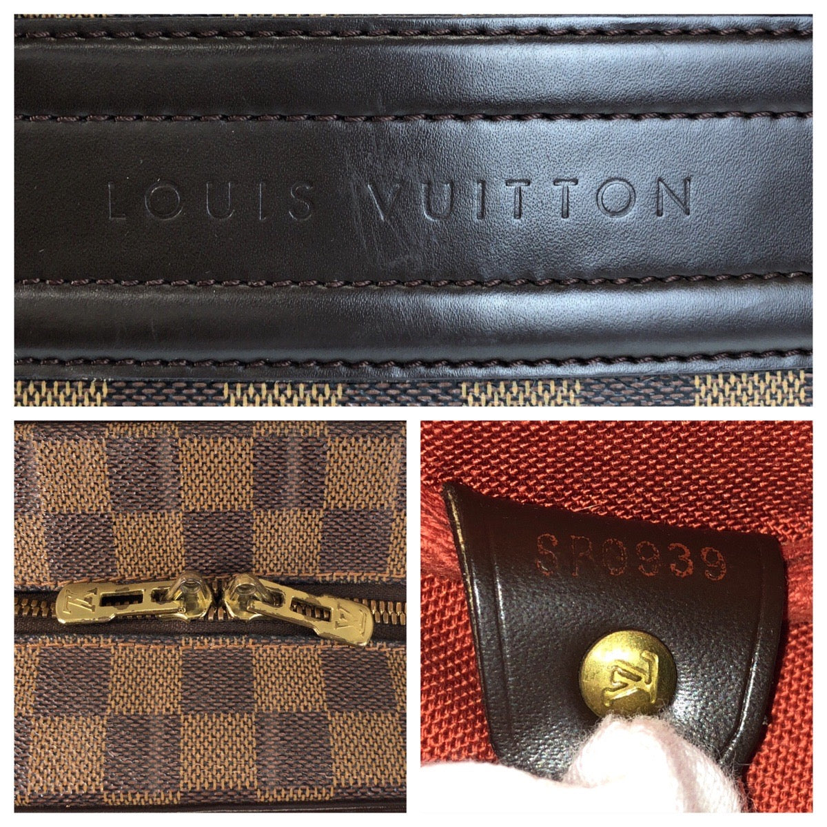 13962
LOUIS VUITTON ルイヴィトン ダミエ ノリータ ブラウン ゴールド金具 PVC / レザー N41455 ハンドバッグ ボストンバッグ レディース ABP52