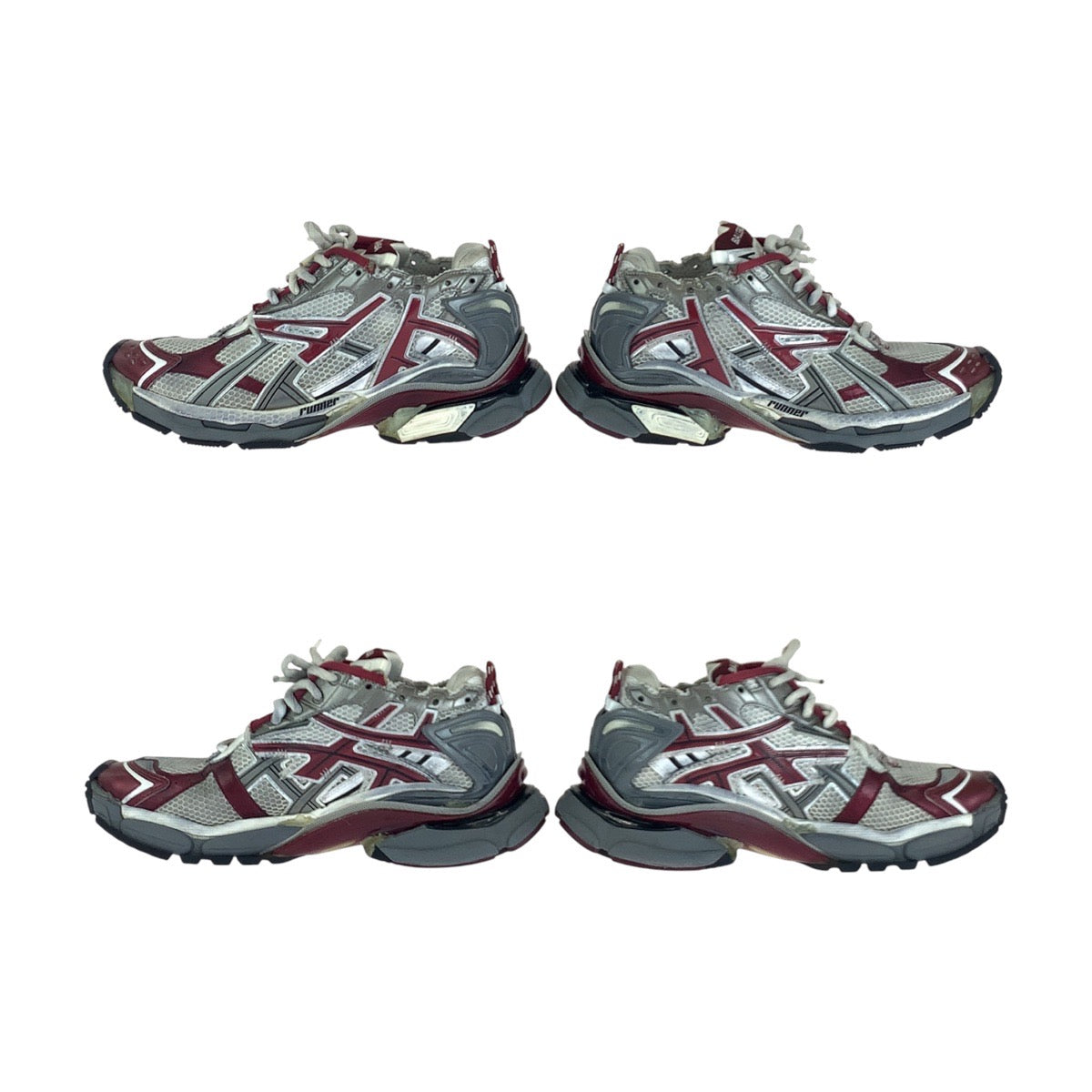 13971
BALENCIAGA バレンシアガ runner サイズ表記10/28.5cm グレー レッド コットン / ラバー 677403 スニーカー ローカットスニーカー メンズ