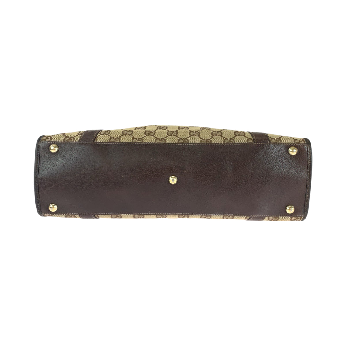 14526
GUCCI グッチ 男女兼用 ベージュ ブラウン ゴールド金具 GGキャンバス 130940 ビジネスバッグ トートバッグ ハンドバッグ メンズ
