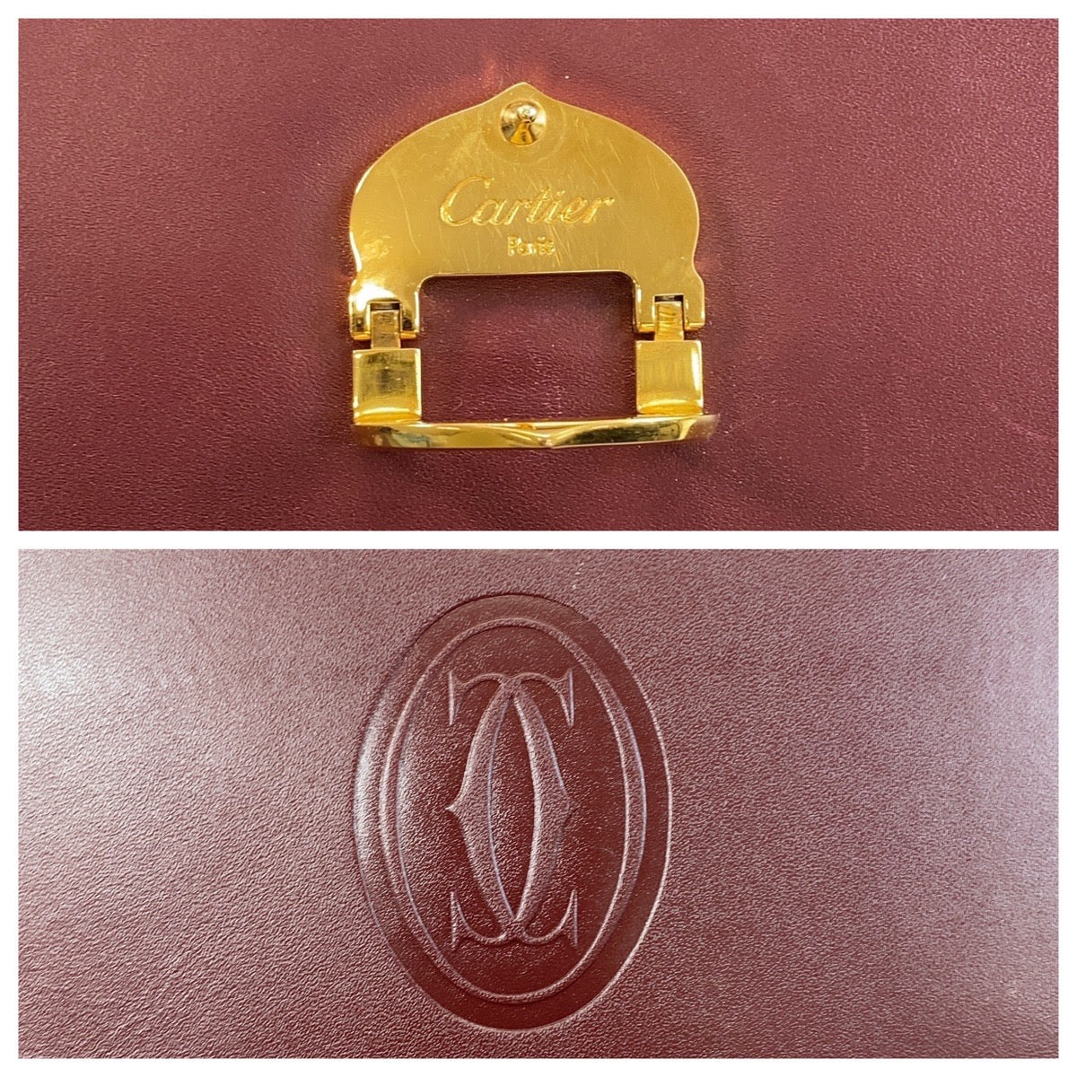 14534
CARTIER カルティエ マストライン ワインレッド ボルドー ゴールド金具 レザー 斜め掛け ショルダーバッグ メッセンジャーバッグ レディース