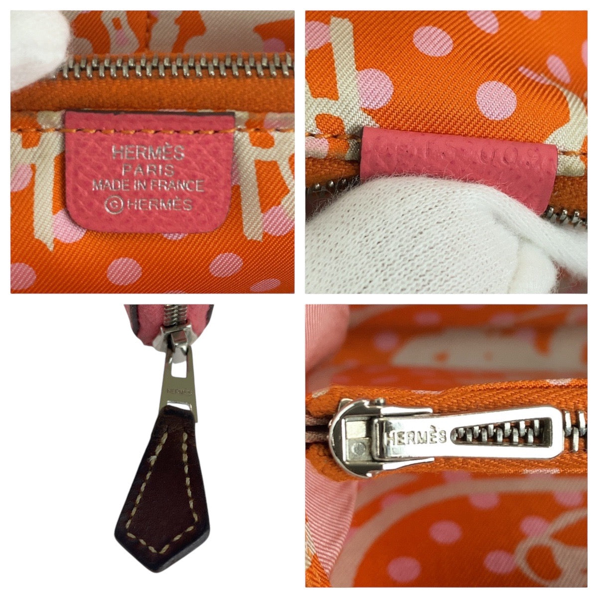 14564
HERMES エルメス アザップロング シルクイン ローズアザレ ピンク シルバー金具 ヴォーエプソン 長財布 ロングウォレット c刻印 レディース