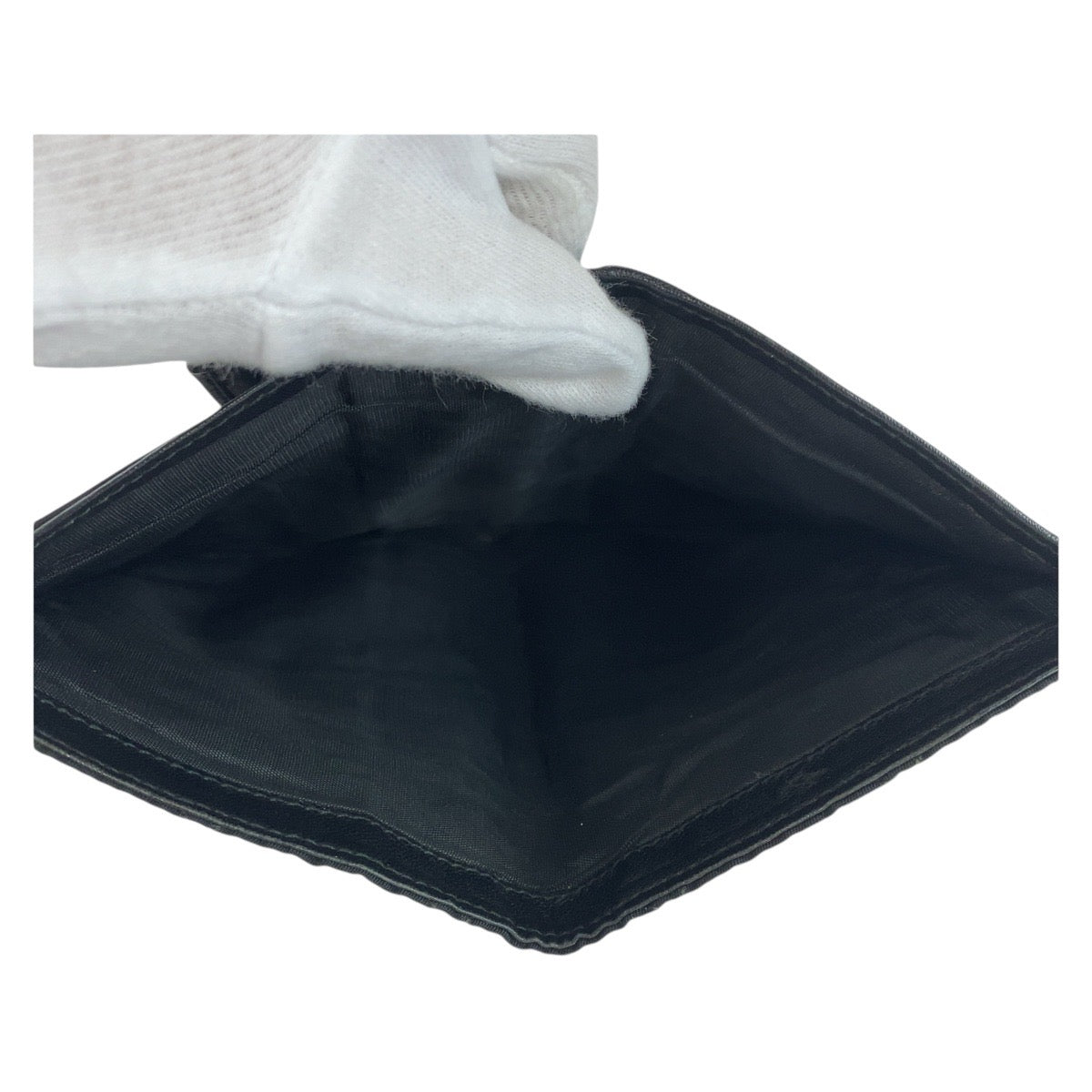 PRADA Prada Triangle logo plate Black Silver hardware Nylon Long wallet Women's