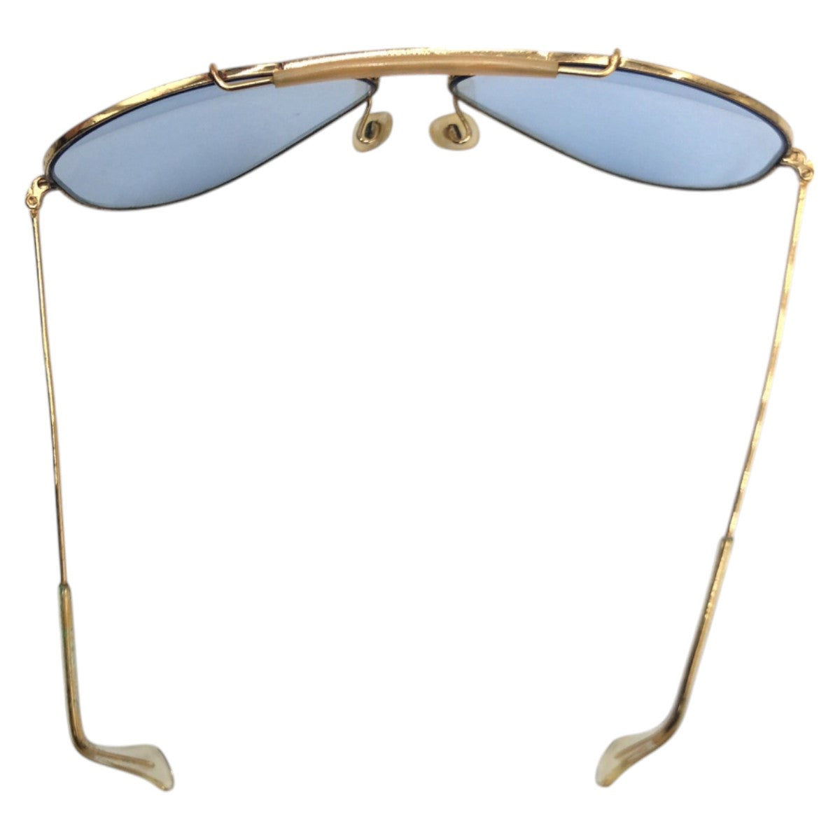 Ray-Ban Vintage B&L Bausch & Lomb Gold Blue Metal 62◻︎14 USA Sunglasses Teardrop Men's