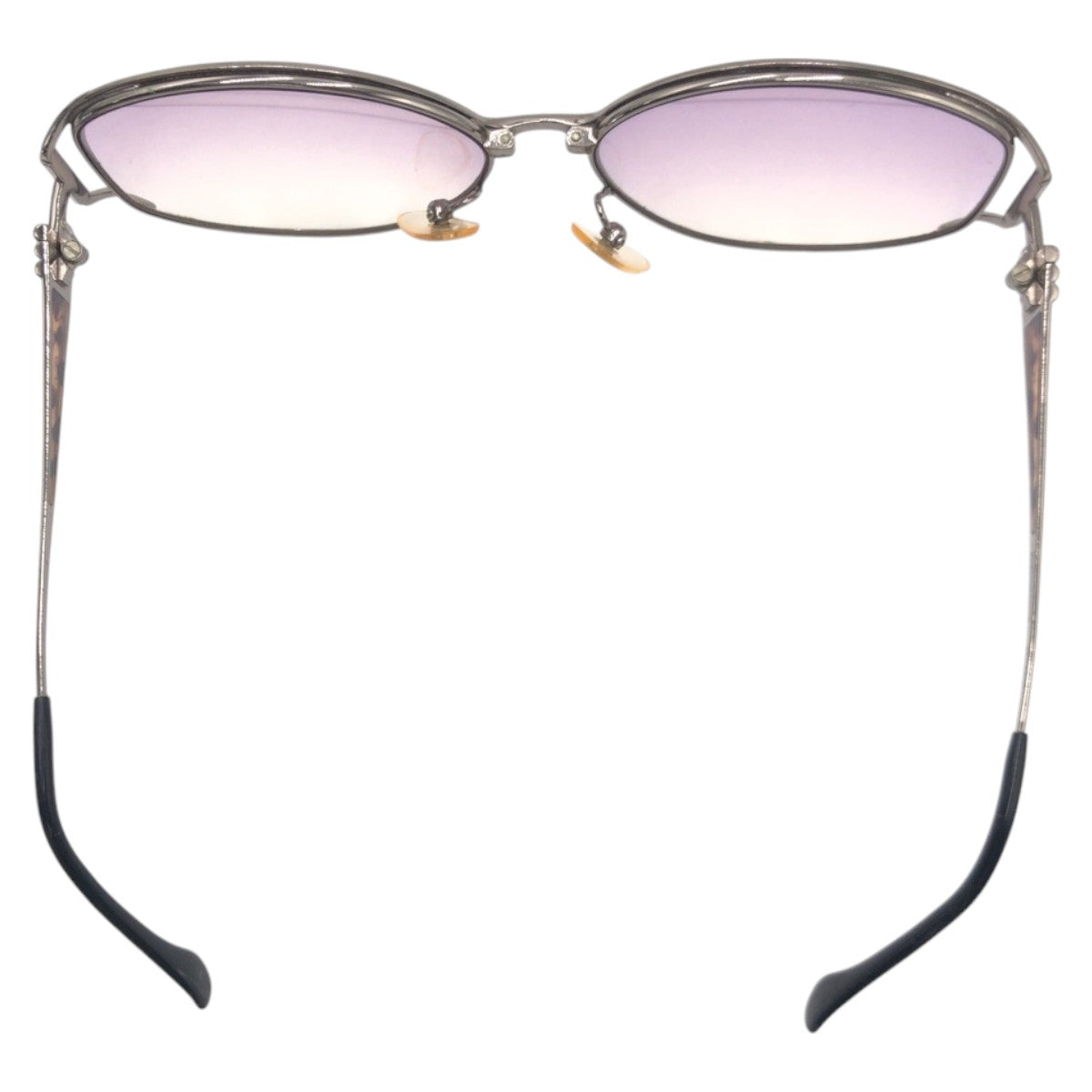 14597
YVES SAINT LAURENT イヴ サンローラン ヴィンテージ YSL パープル シルバー メタル 31 2601 67 2N サングラス ラウンド レディース AB5