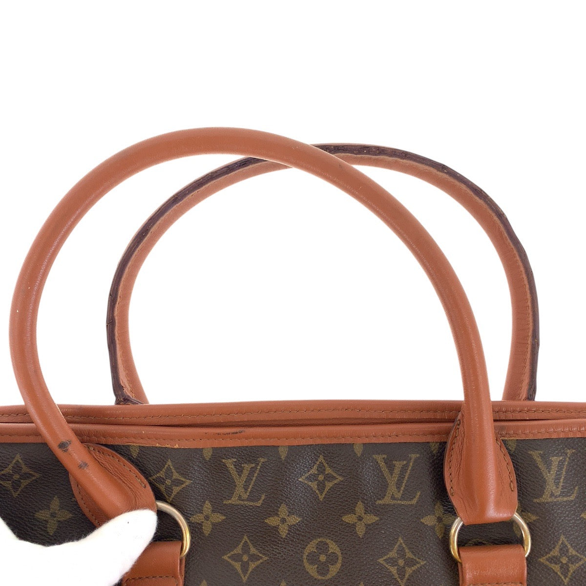 14680
LOUIS VUITTON ルイヴィトン モノグラム ウィークエンドPM ブラウン ゴールド金具 PVC / レザー M42425 トートバッグ ショルダーバッグ レディース