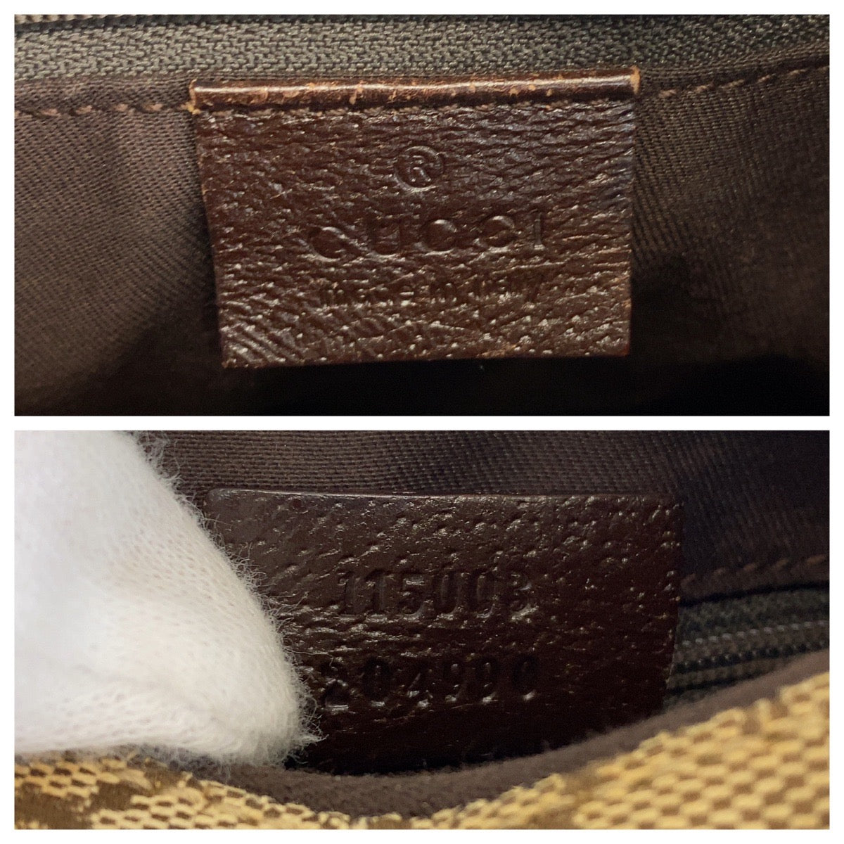 14709
GUCCI グッチ ベージュ ブラウン GGキャンバス / レザー 115003 ショルダーバッグ レディース