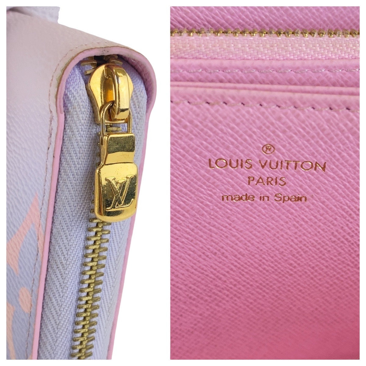 14746
LOUIS VUITTON ルイヴィトン モノグラム サンライズ ジッピーウォレット マルチカラー パステルピンク PVC M81340 長財布 ロングウォレット レディース