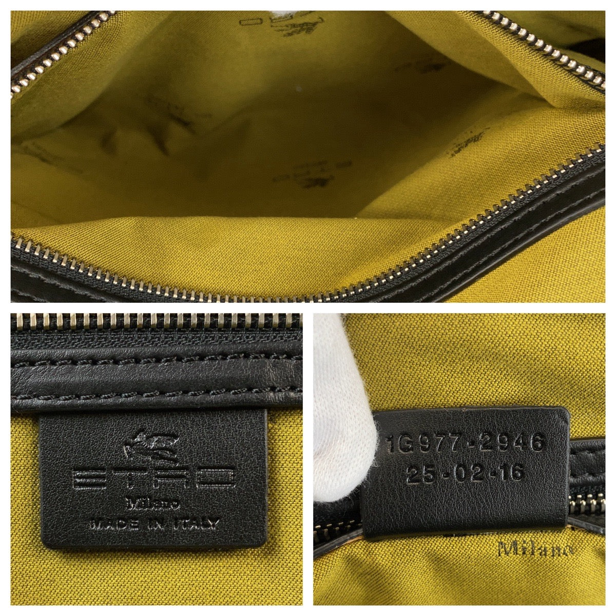 14608
ETRO エトロ ブラック 黒 シルバー金具 PVC / レザー ビジネスバッグ ブリーフケース メンズ