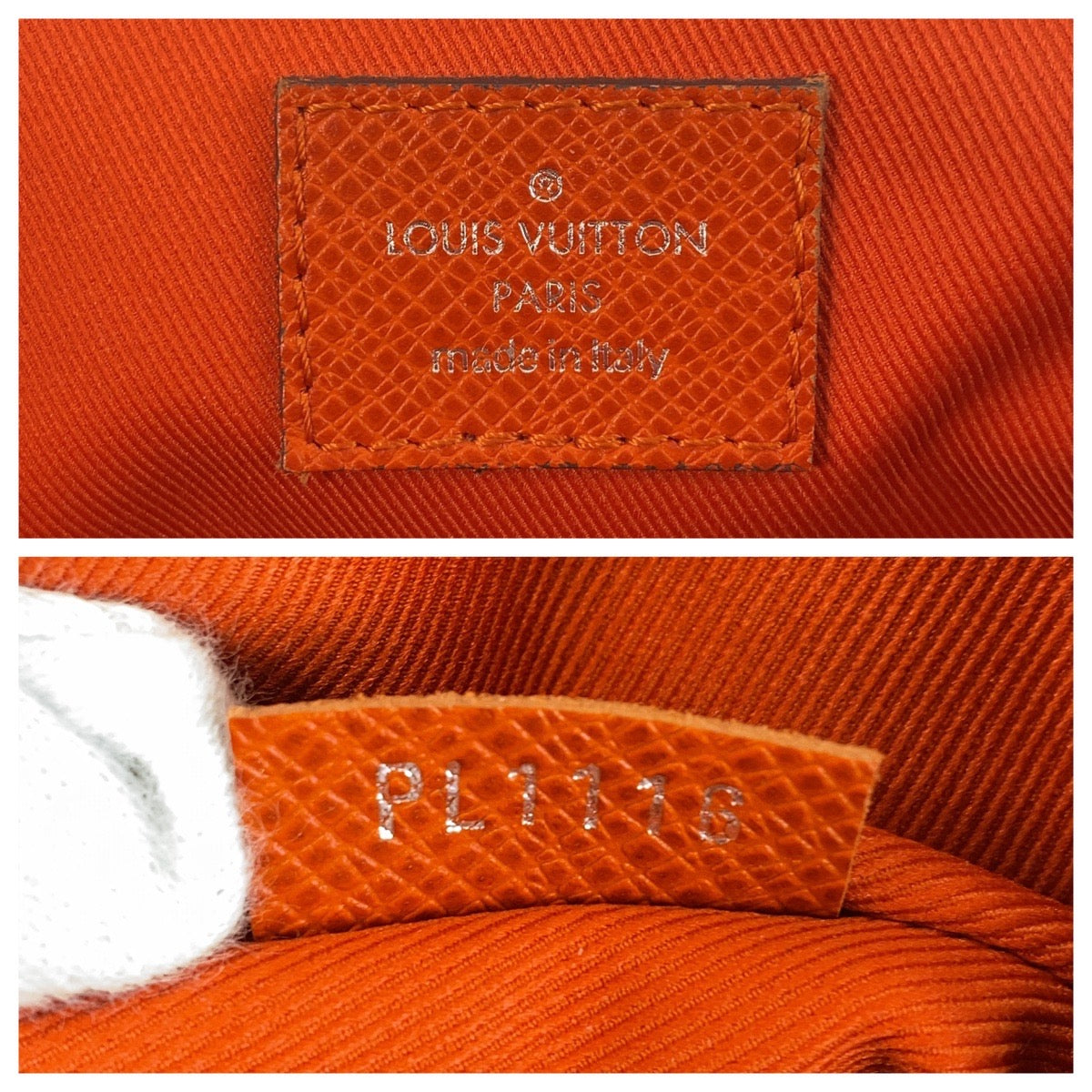 14762
LOUIS VUITTON ルイヴィトン タイガ ロマンPM オレンジ シルバー金具 レザー M30618 斜め掛け ショルダーバッグ メンズ ABP54