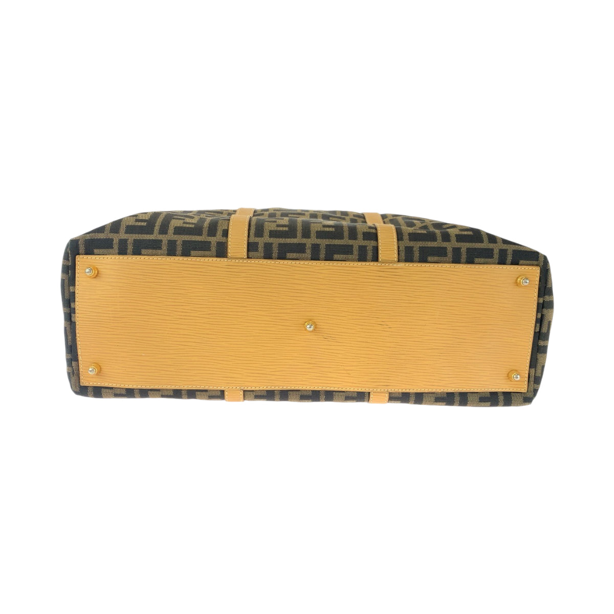 14780
FENDI フェンディ ズッカ柄 ブラウン ゴールド金具 キャンバス トートバッグ ハンドバッグ レディース