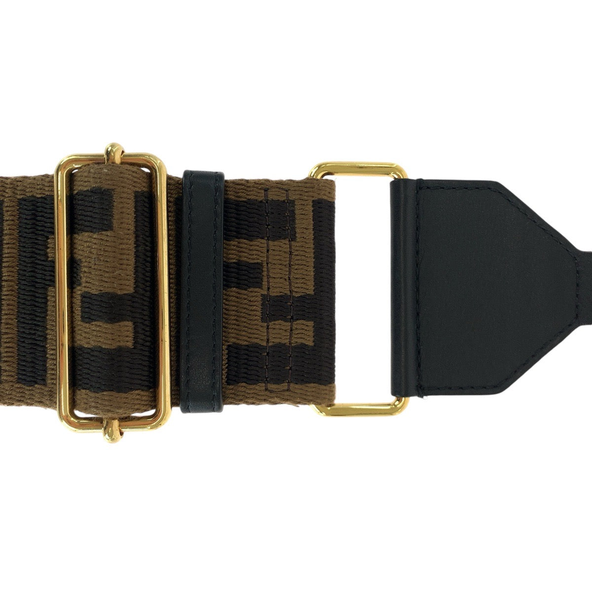 14788
FENDI フェンディ ズッカ ブラウン ゴールド金具 キャンバス / レザー ショルダーストラップのみ メンズ