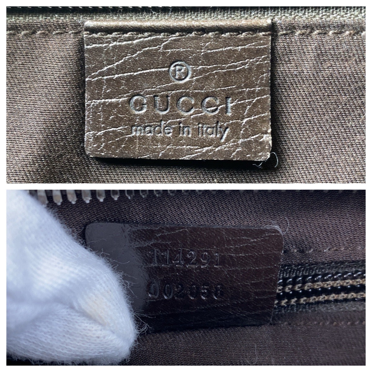 14869
GUCCI グッチ ブラウン ベージュ GGスプリームキャンバス / レザー 114291 斜め掛け ショルダーバッグ ポシェット レディース