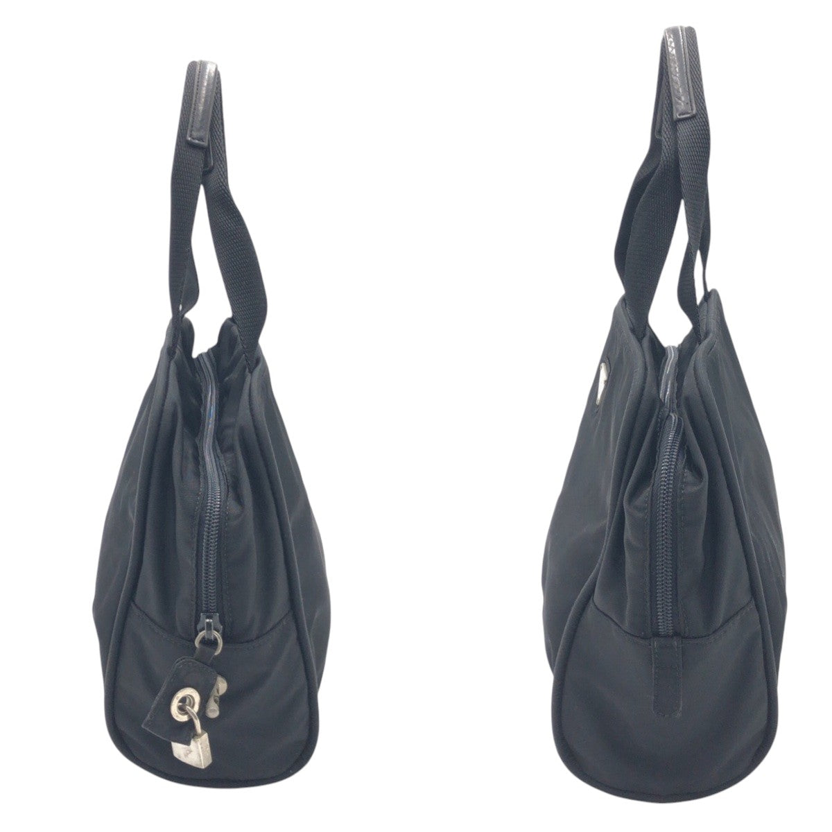 14886
PRADA プラダ テスート 三角ロゴ ブラック 黒 ナイロン ハンドバッグ レディース AB38