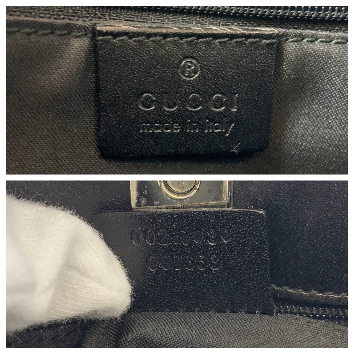14905
GUCCI グッチ ブラック 黒 GGキャンバス / レザー 002 1080 トートバッグ ハンドバッグ レディース