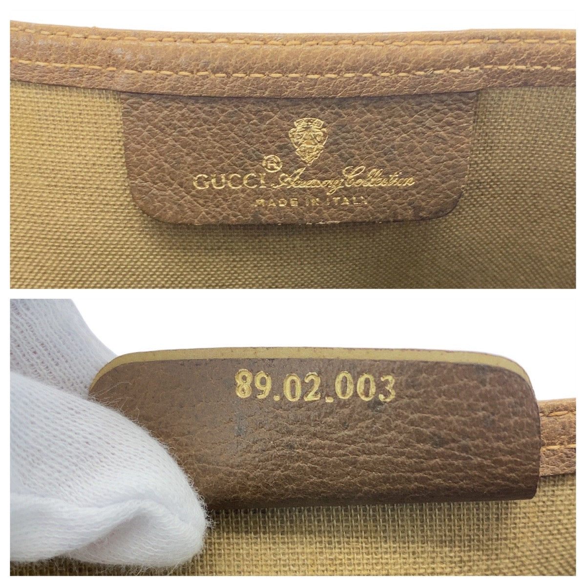14912
GUCCI グッチ シェリーライン オールドグッチ ベージュ ブラウン GGスプリームキャンバス / レザー 89 02 003 トートバッグ ショルダーバッグ レディース