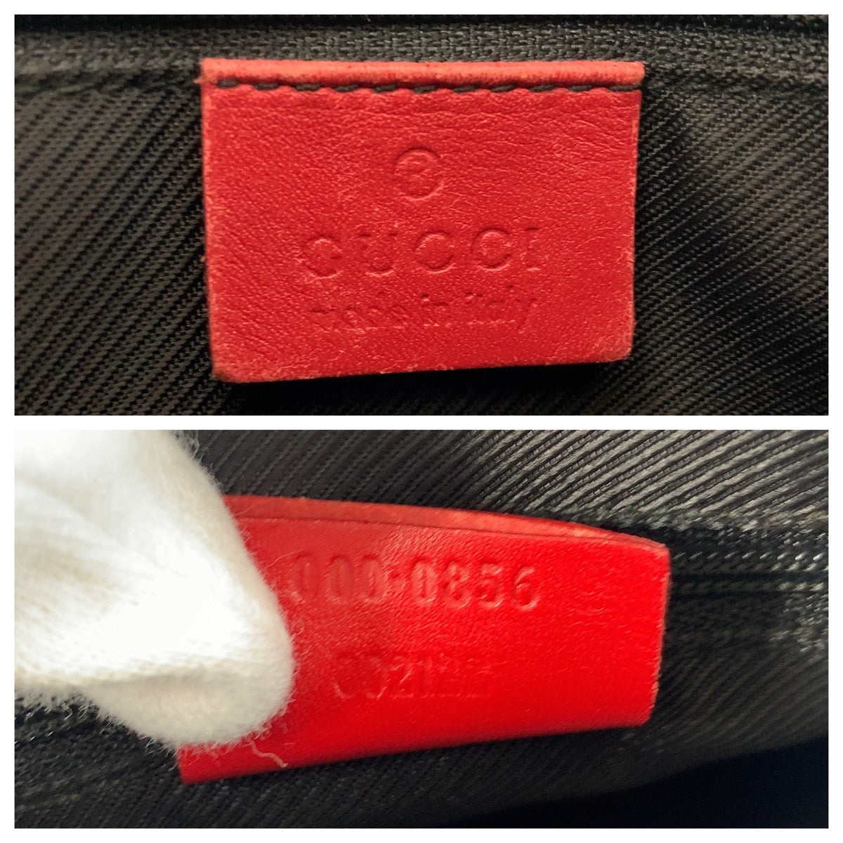 14951
GUCCI グッチ レッド ベージュ GGキャンバス / レザー 000 0856 トートバッグ レディース