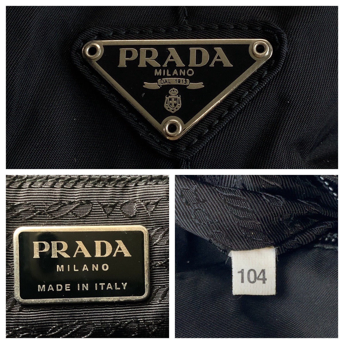 14956
PRADA プラダ テスート 三角ロゴプレート ブラック 黒 ナイロン トートバッグ ショルダーバッグ レディース ABP20