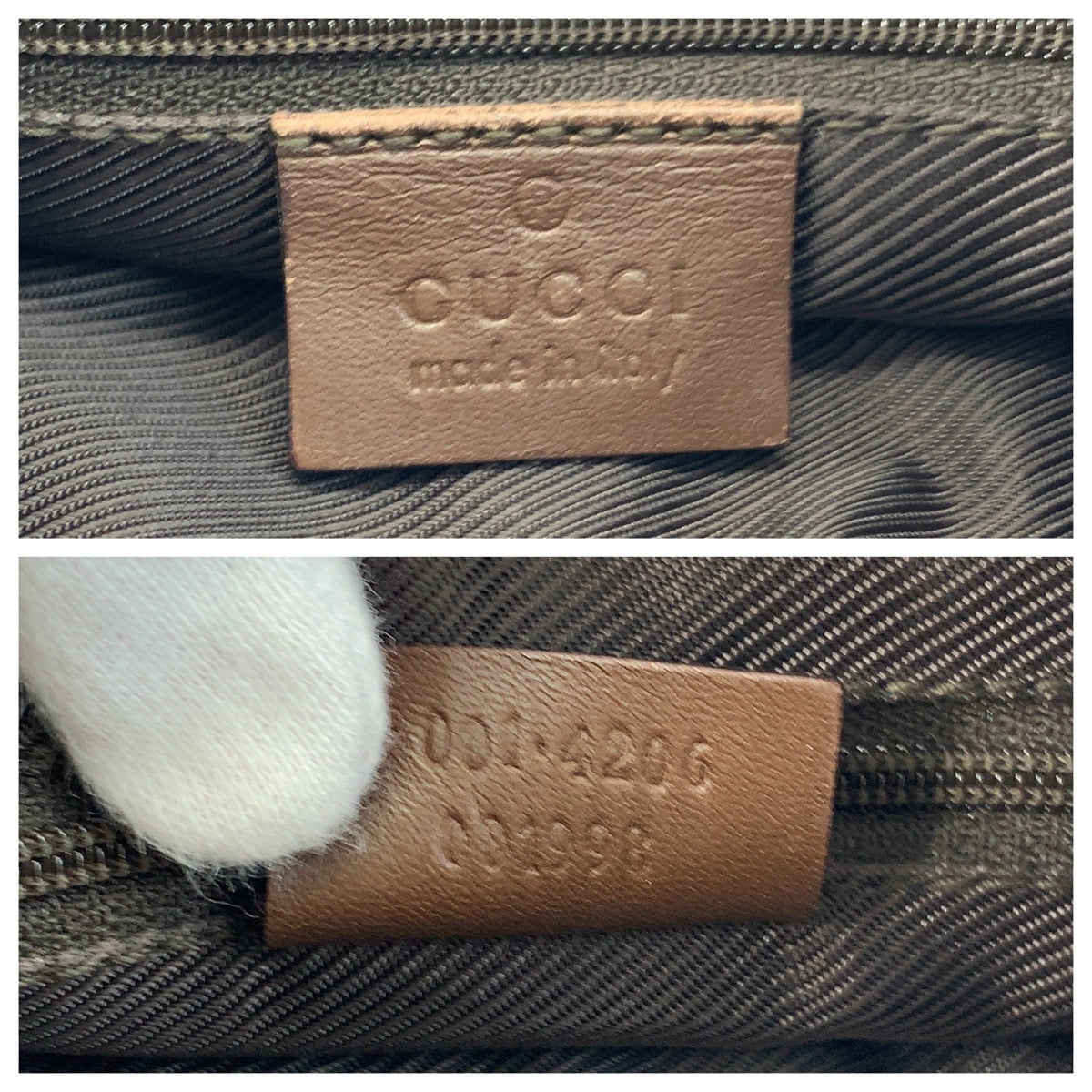14974
GUCCI グッチ ベージュ ブラウン GGキャンバス / レザー 001 4206 ショルダーバッグ レディース