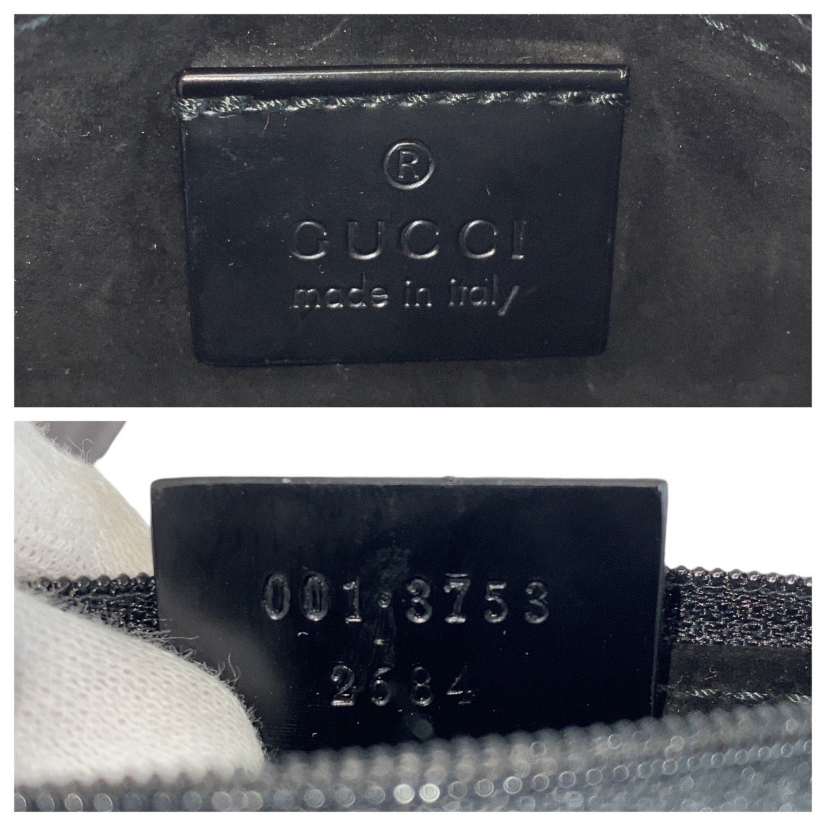 14982
GUCCI グッチ ブラック 黒 GGキャンバス / プラスチック 001 3753 ハンドバッグ レディース
