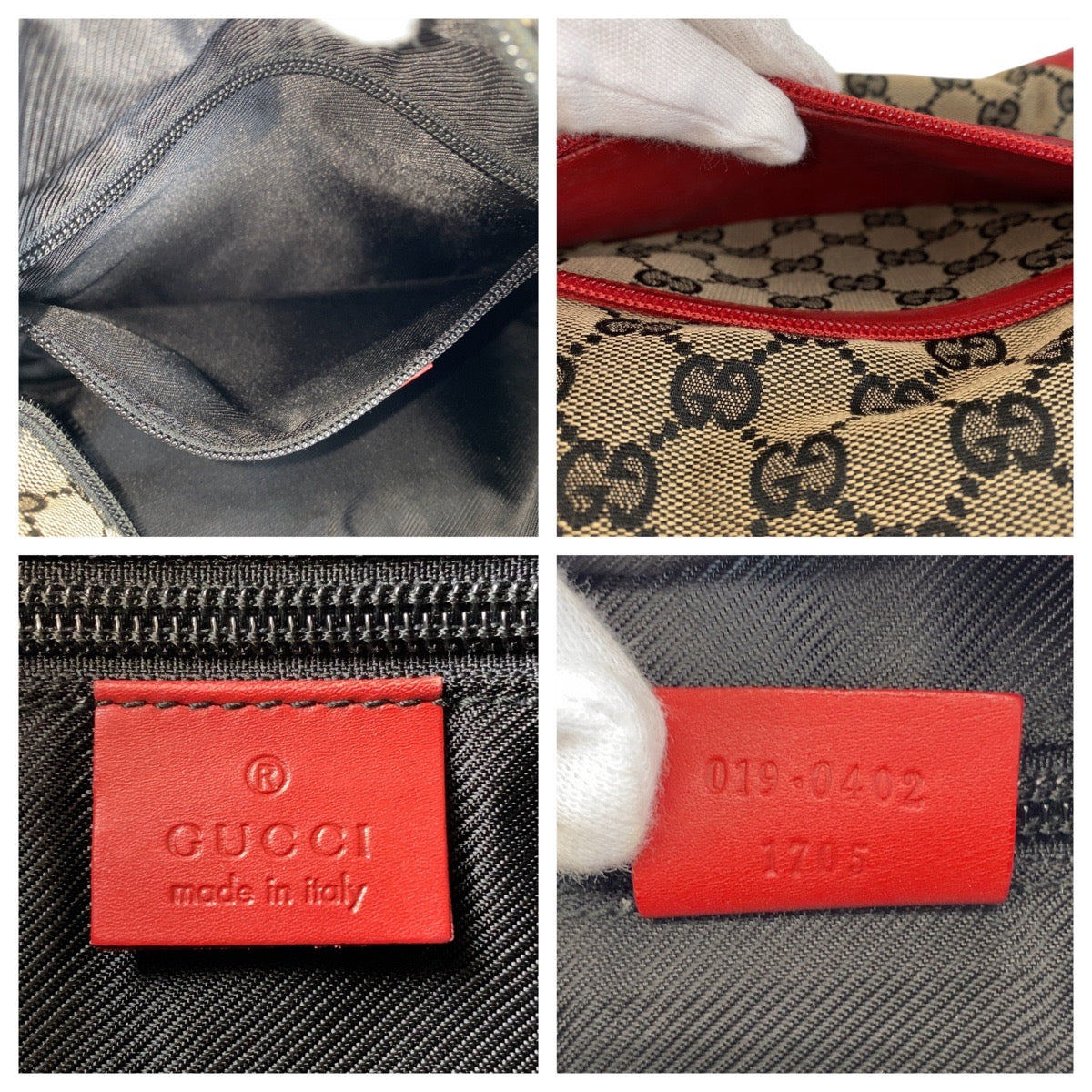 15002
GUCCI グッチ レッド ベージュ GGキャンバス / レザー 019 0402 トートバッグ ショルダーバッグ レディース
