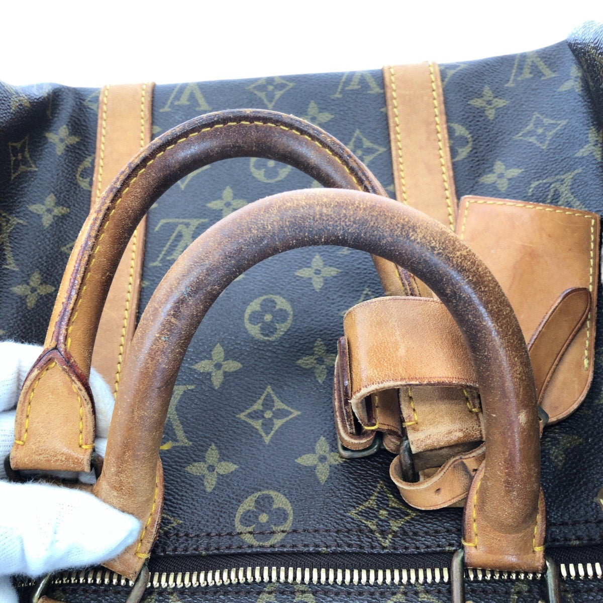15026
LOUIS VUITTON ルイヴィトン ヴィンテージ モノグラム キーポル 50 ブラウン ゴールド金具 PVC / レザー M41426 ボストンバッグ 男女兼用 レディース