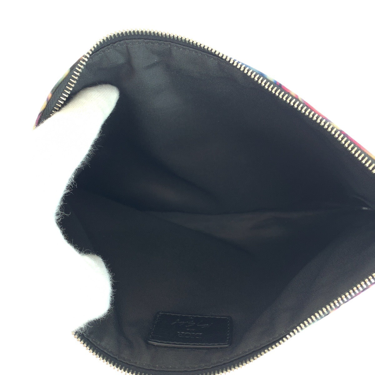15127
Dior ディオール KENNY SCHARF ケニー シャーフ コラボ グラフィック ブラック マルチカラー シルバー金具 ナイロン クラッチバッグ ポーチ 男女兼用 レディース