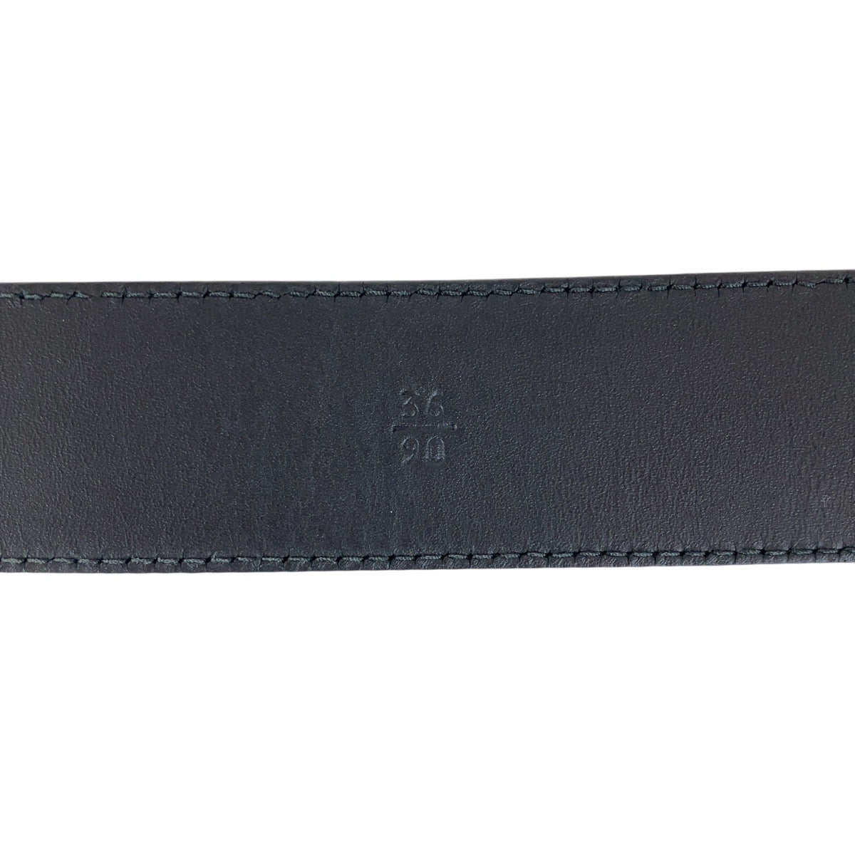 15258
PRADA プラダ サフィアーノ 90cm/36インチ ブラック 黒 シルバー金具 レザー ベルト 男女兼用 メンズ