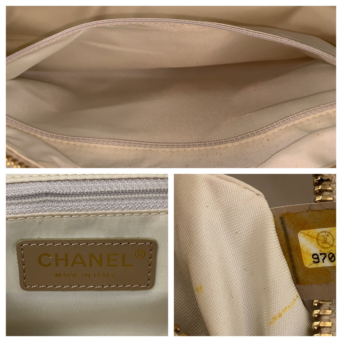 15327
CHANEL シャネル ニュートラベルライン ベージュ ゴールド金具 ナイロン / レザー ハンドバッグ ミニボストンバッグ レディース