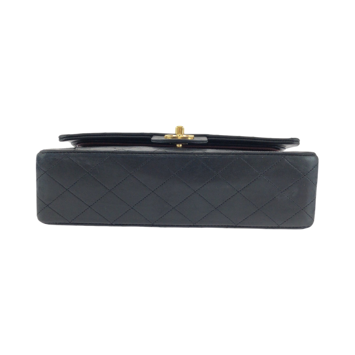 15353
CHANEL シャネル ヴィンテージ マトラッセ25 ダブルフラップ ココマーク ターンロック ブラック 黒 ゴールド金具 ラムスキン チェーンショルダーバッグ レディース