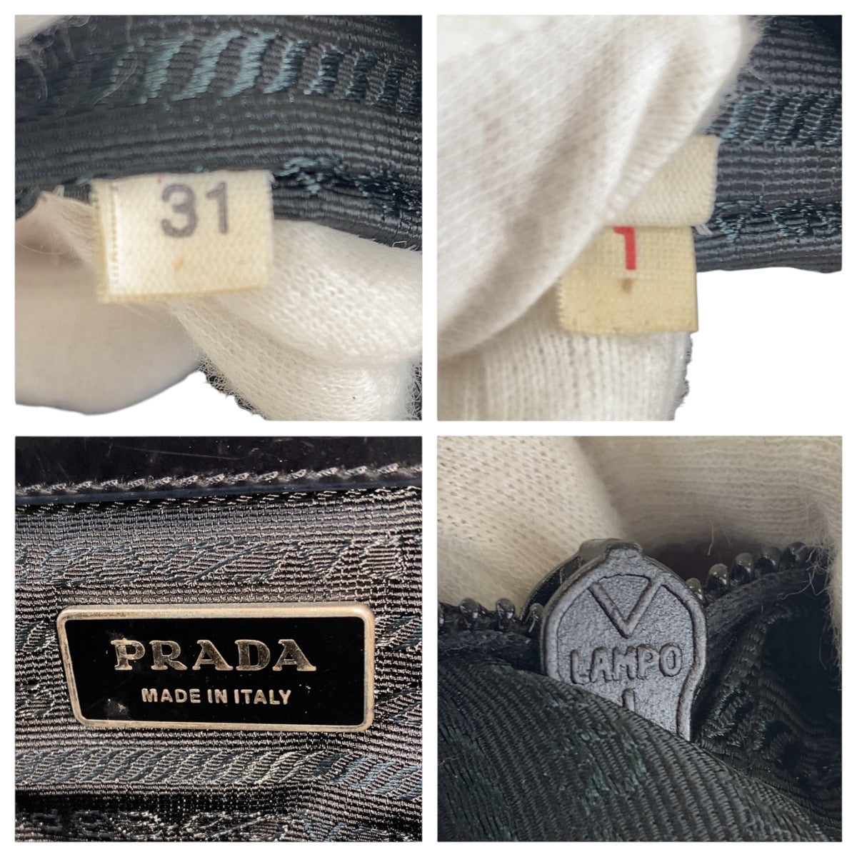 15366
PRADA プラダ テスート ロゴ型押し ブラック 黒 シルバー金具 ナイロン / レザー ショルダーバッグ レディース