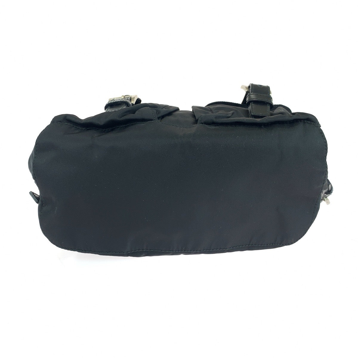 15437
PRADA プラダ テスート 三角ロゴプレート ブラック シルバー金具 ナイロン リュックサック バックパック レディース