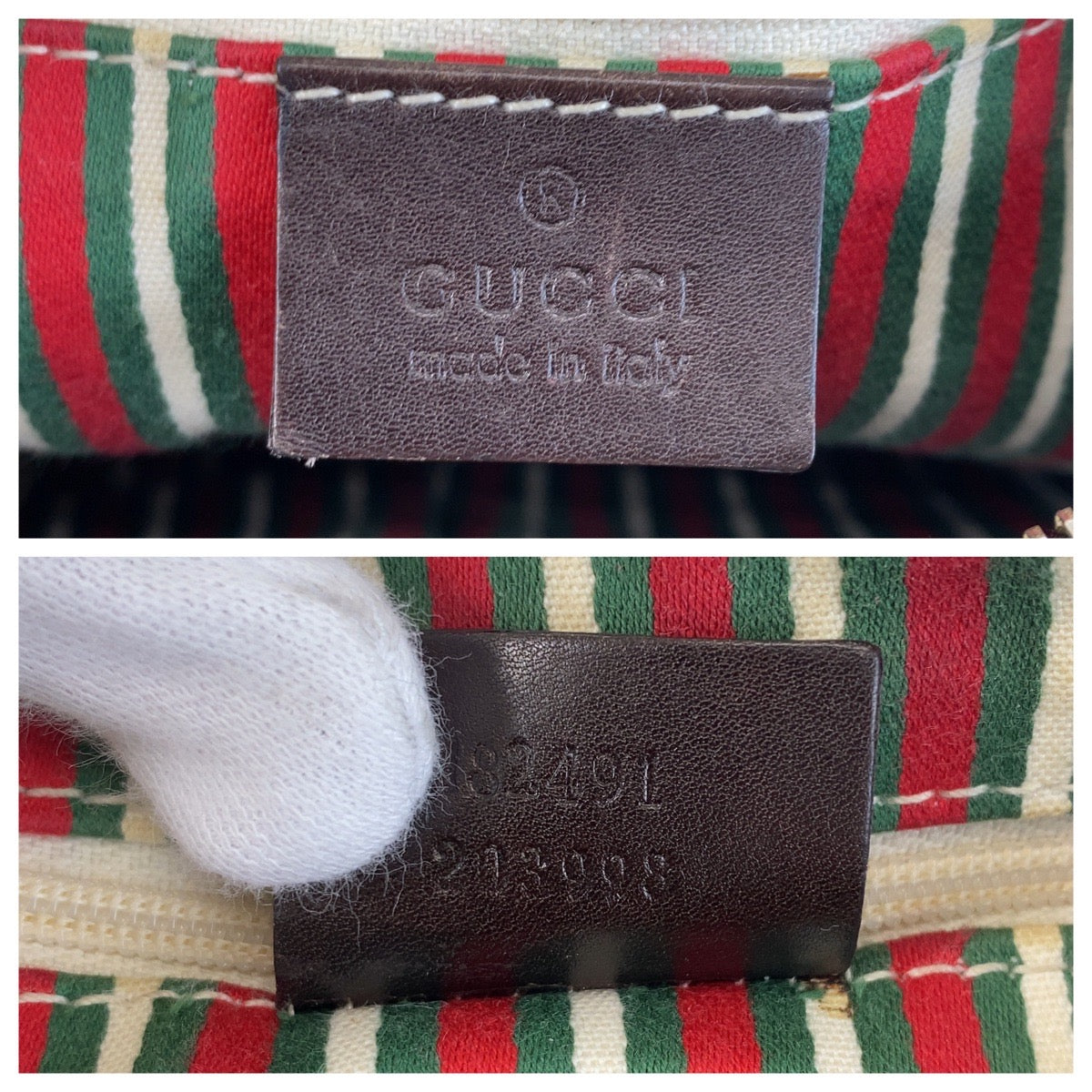 15445
GUCCI グッチ インターロッキング ベージュ ブラウン ゴールド金具 GGキャンバス / レザー 182491 ショルダーバッグ レディース