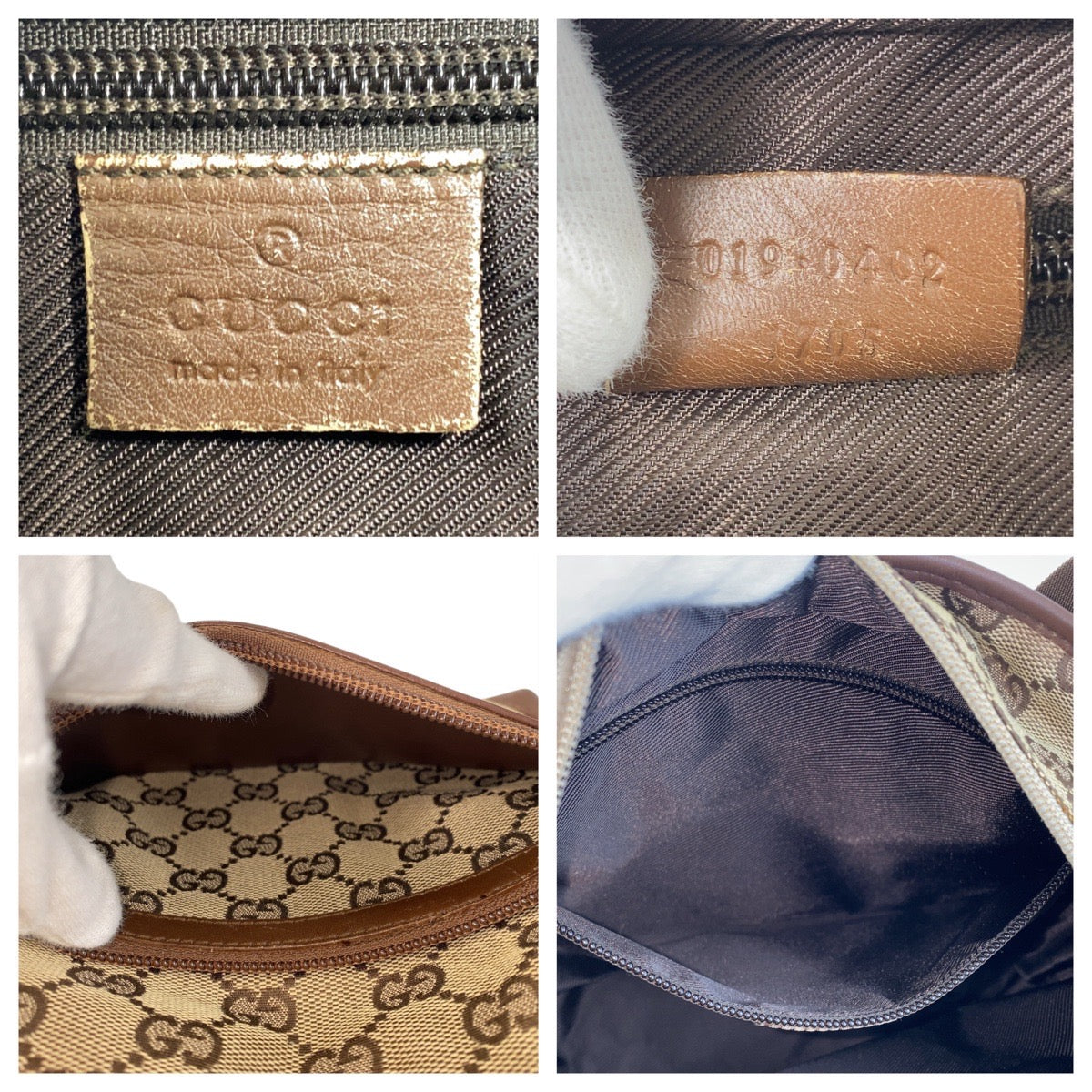 15513
GUCCI グッチ ブラウン ベージュ GGキャンバス / レザー 019 0402 トートバッグ ショルダーバッグ レディース