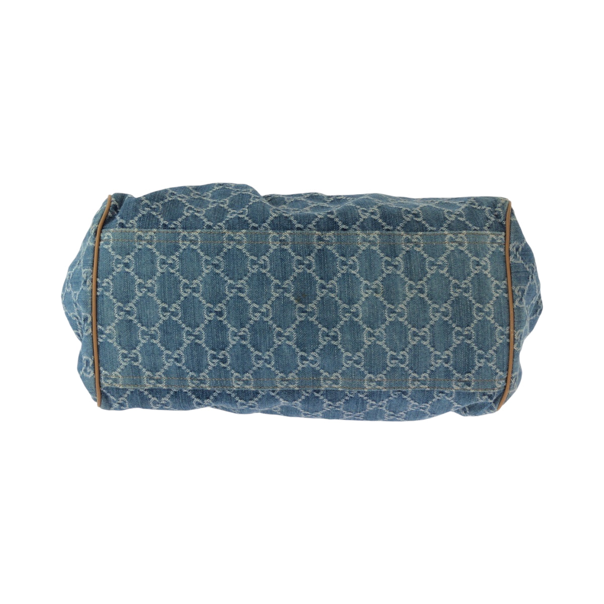 15524
GUCCI グッチ スーキー ブルー ブラウン ゴールド金具 デニム ハンドバッグ トートバッグ ショルダーバッグ レディース