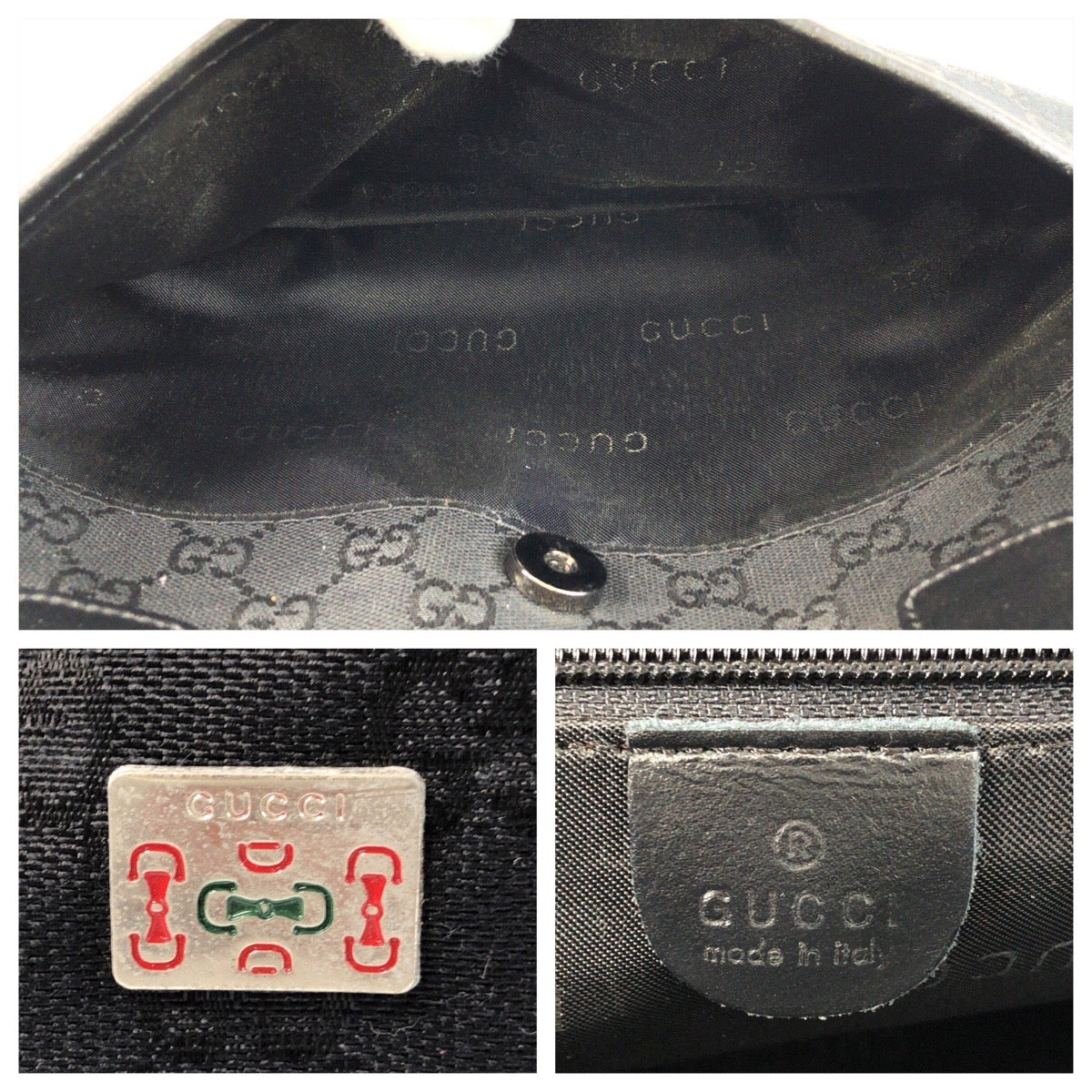 15600
GUCCI グッチ シェリーライン ブラック 黒 GGキャンバス / レザー トートバッグ ショルダーバッグ レディース