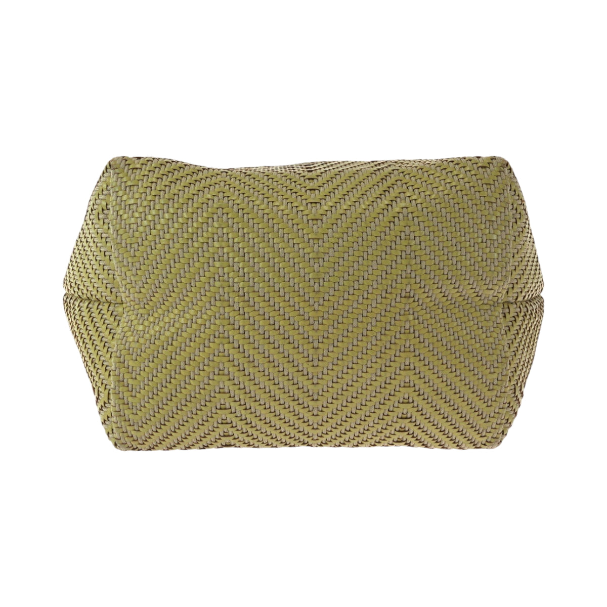 15611
HERMES エルメス カバ チェンナイPM イエロー シルバー金具 レザー / ポリエステル トートバッグ ハンドバッグ レディース