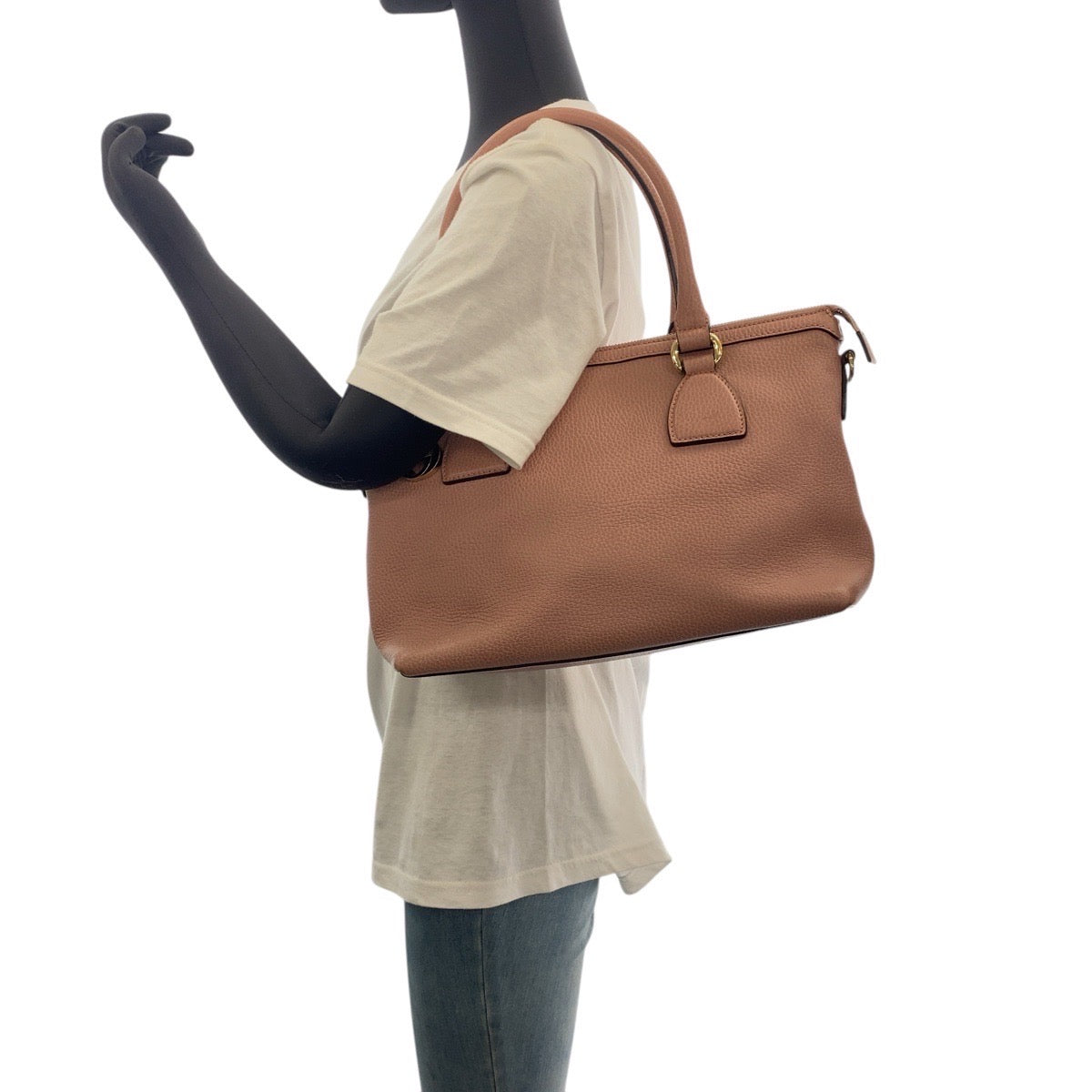 15614
GUCCI グッチ GGマーモント ピンク ゴールド金具 レザー 449659 トートバッグ ショルダーバッグ 2way レディース AB38