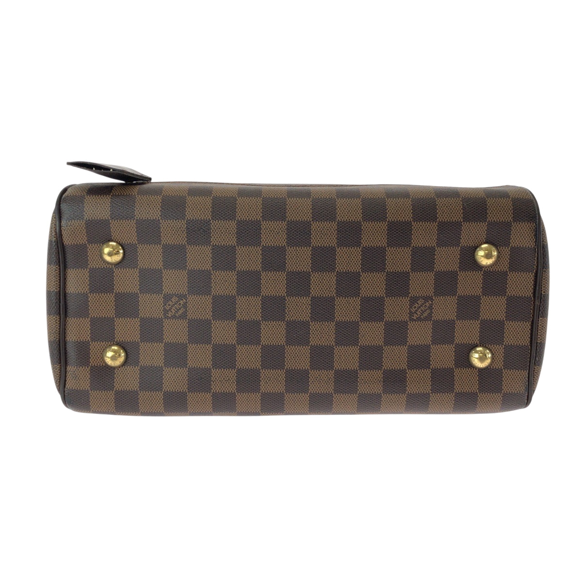 15616
LOUIS VUITTON ルイヴィトン ダミエ エベヌ ドゥオモ ブラウンゴールド金具 PVC N60008 ボストンバッグ ハンドバッグ レディース