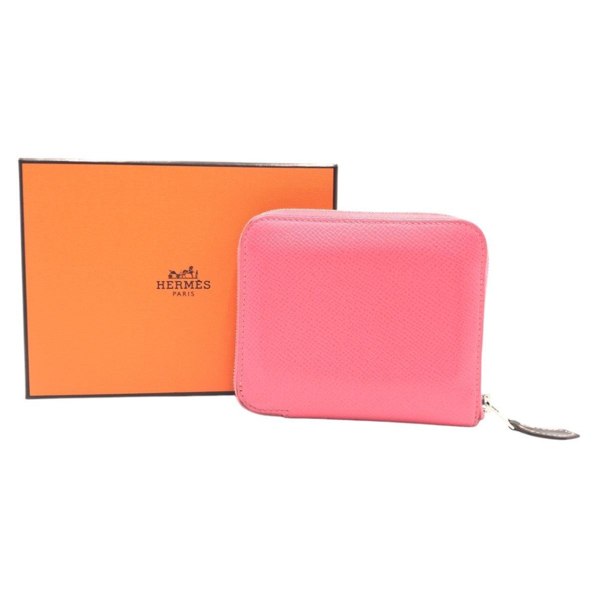 15638
HERMES エルメス アザップ シルクインコンパト ピンク ヴォーエプソン 二つ折り財布 折財布 コンパクトウォレット C刻印 レディース