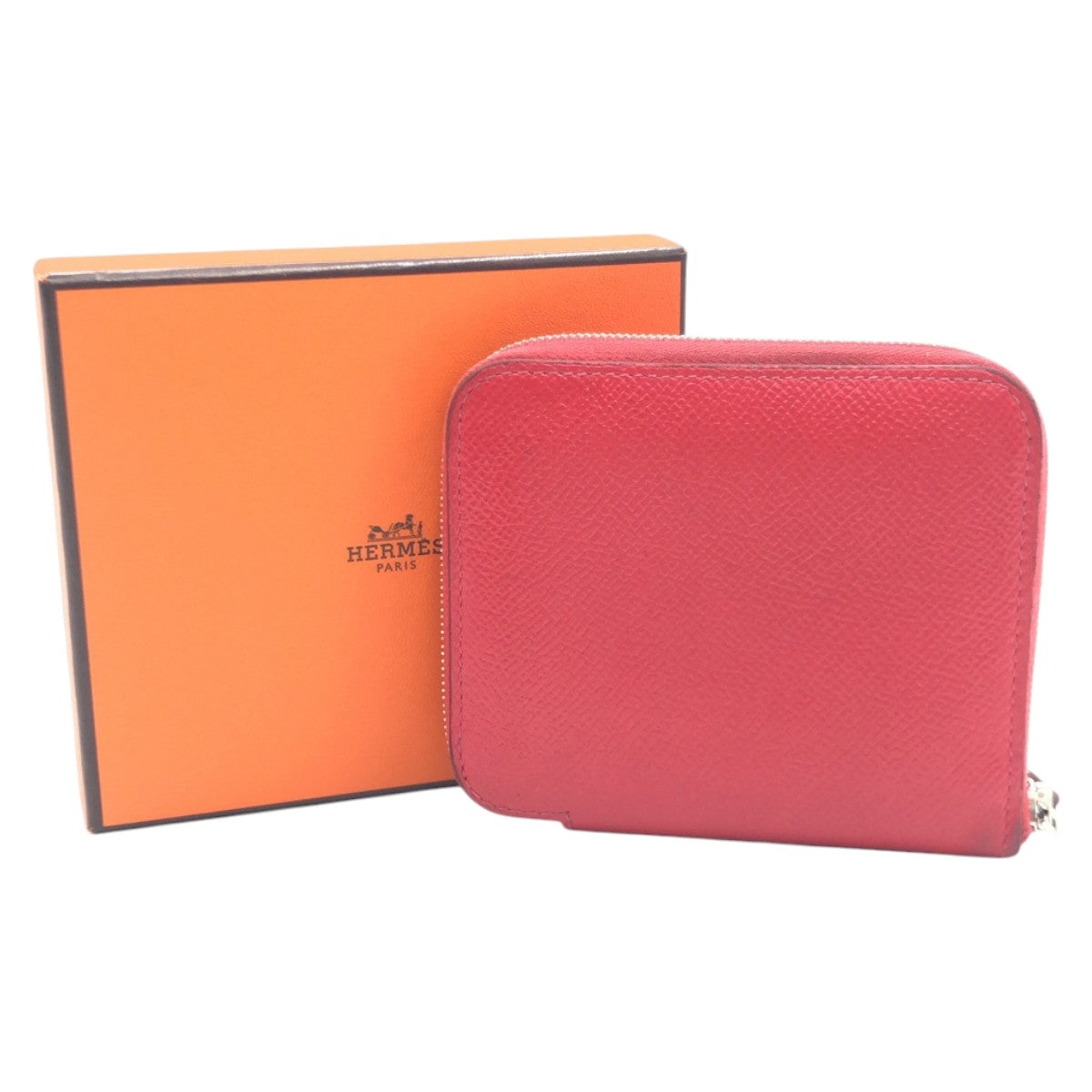 15657
HERMES エルメス アザップコンパクト シルクイン ピンク ヴォーエプソン 二つ折り財布 折財布 コンパクトウォレット A刻印 レディース