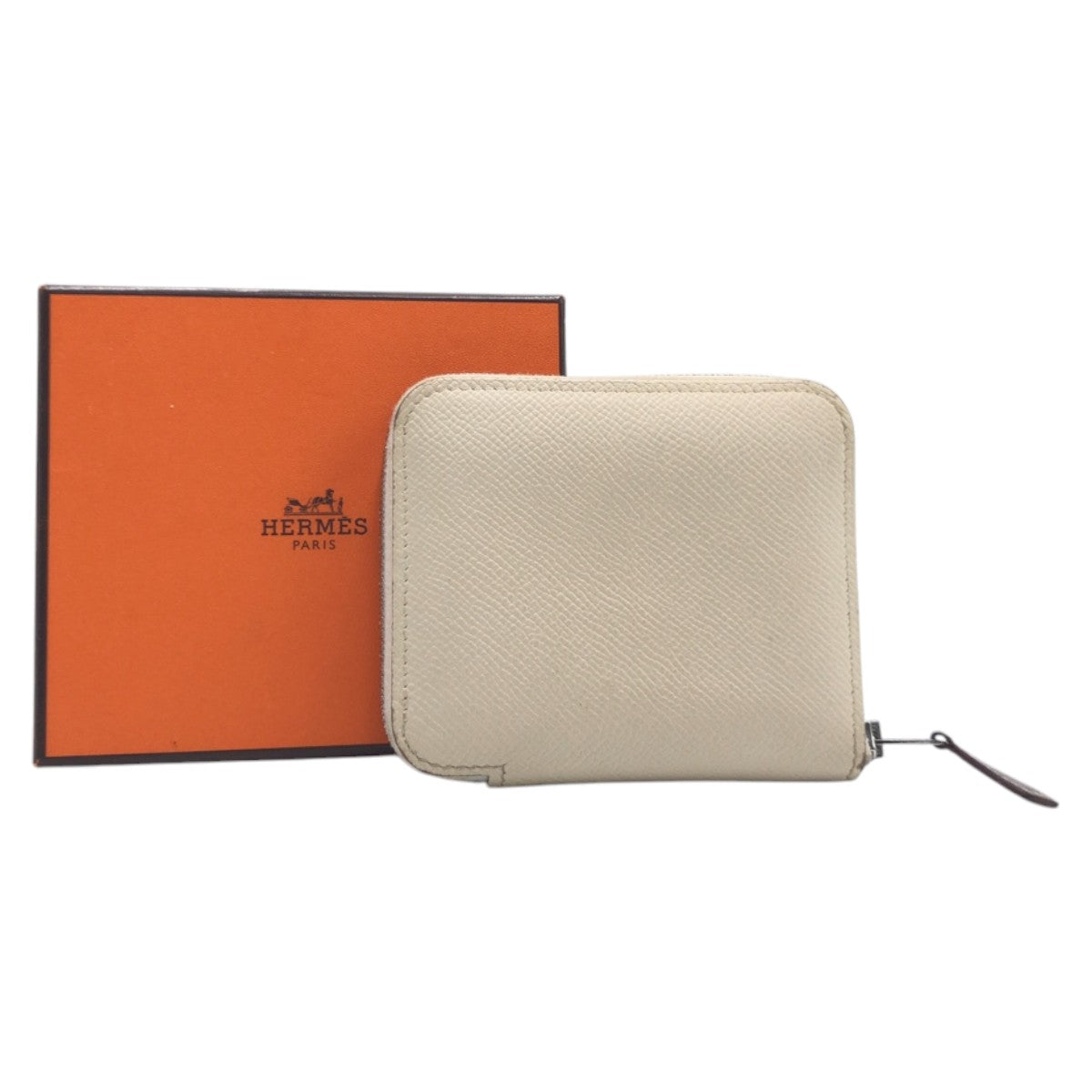 15658
HERMES エルメス アザップコンパクト シルクイン ベージュ ヴォーエプソン 二つ折り財布 折財布 コンパクトウォレット Z刻印 レディース