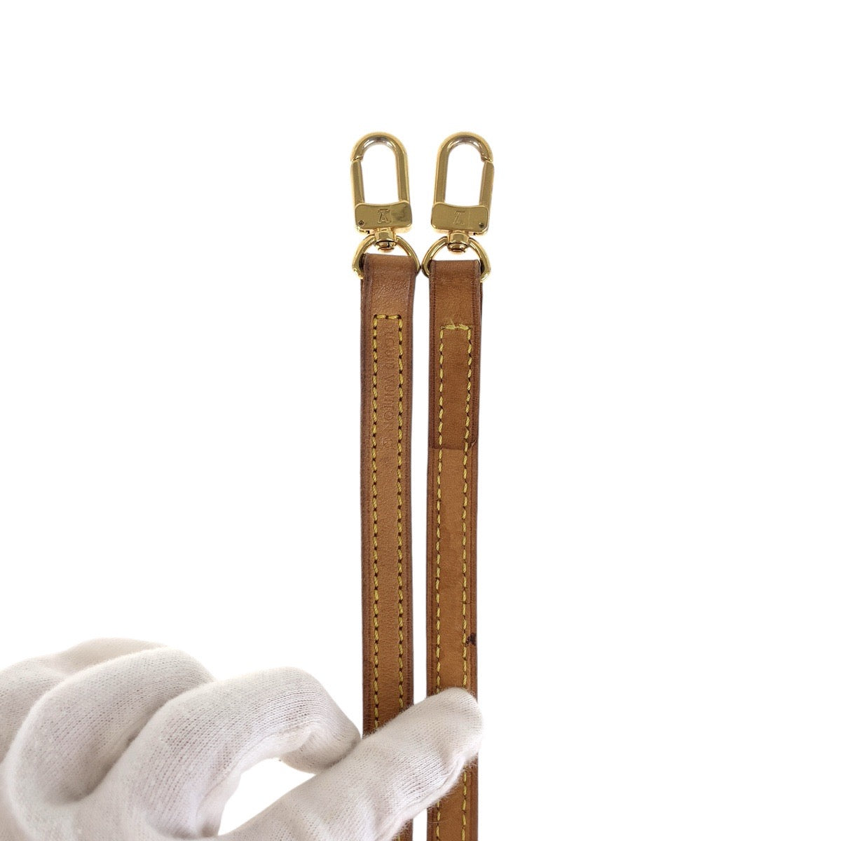 15662
LOUIS VUITTON ルイヴィトン ショルダーストラップのみ ベージュ ゴールド金具 レザー ショルダーストラップのみ レディース