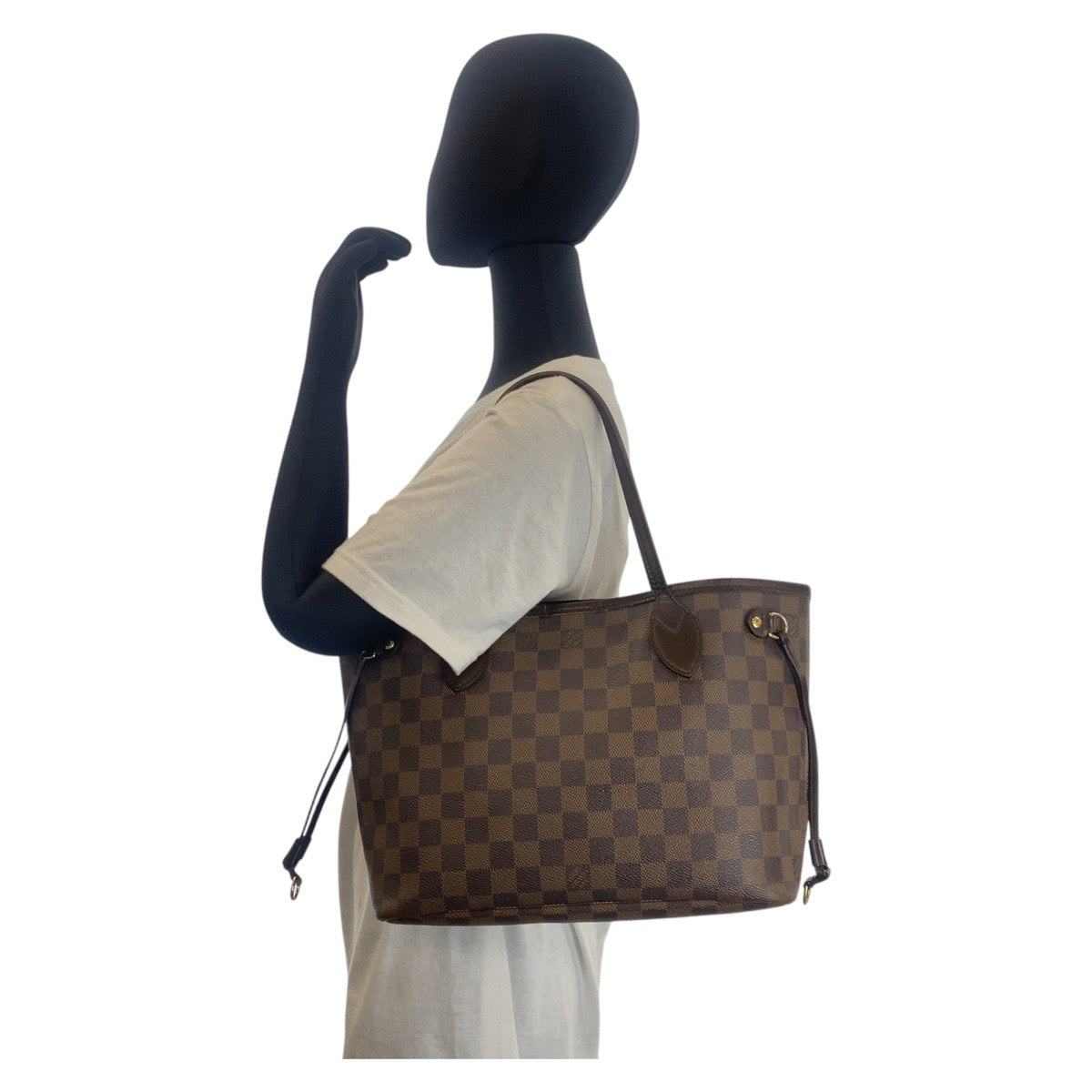 15713
LOUIS VUITTON ルイヴィトン ダミエ ネヴァーフルPM ブラウン ゴールド金具 PVC / レザー N51109 トートバッグ ショルダーバッグ レディース