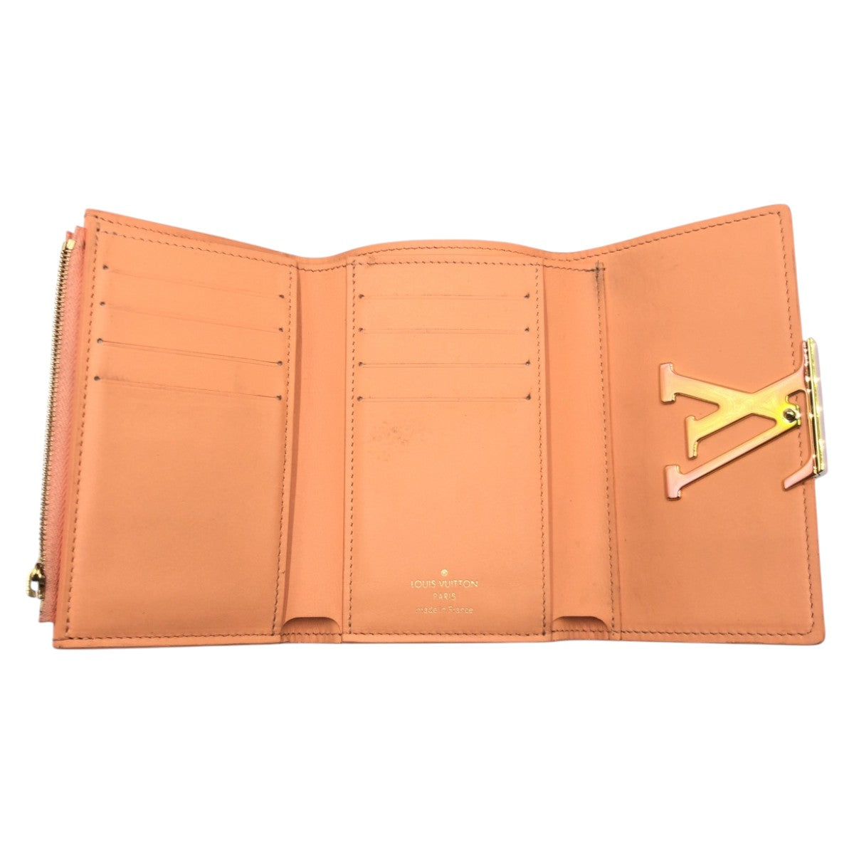 15770
LOUIS VUITTON ルイヴィトン ポルトフォイユ カプシーヌ ベージュ レザー M82149 三つ折り財布 折財布 コンパクトウォレット レディース