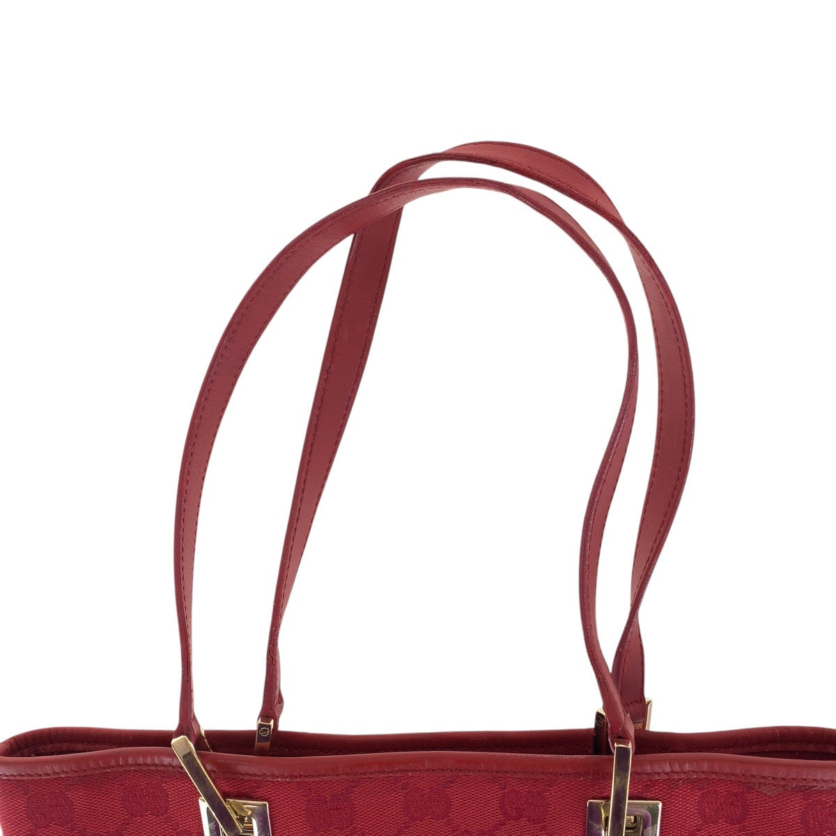 15780
GUCCI グッチ レッド ゴールド金具 GGキャンバス / レザー 002 1099 トートバッグ ショルダーバッグ レディース