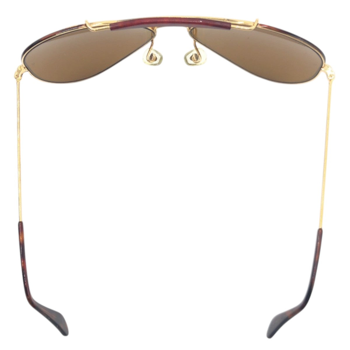 15795
Ray-Ban Vintage B&L Aviator Gold Brown Metal Sunglasses Unisex Teardrop Men's