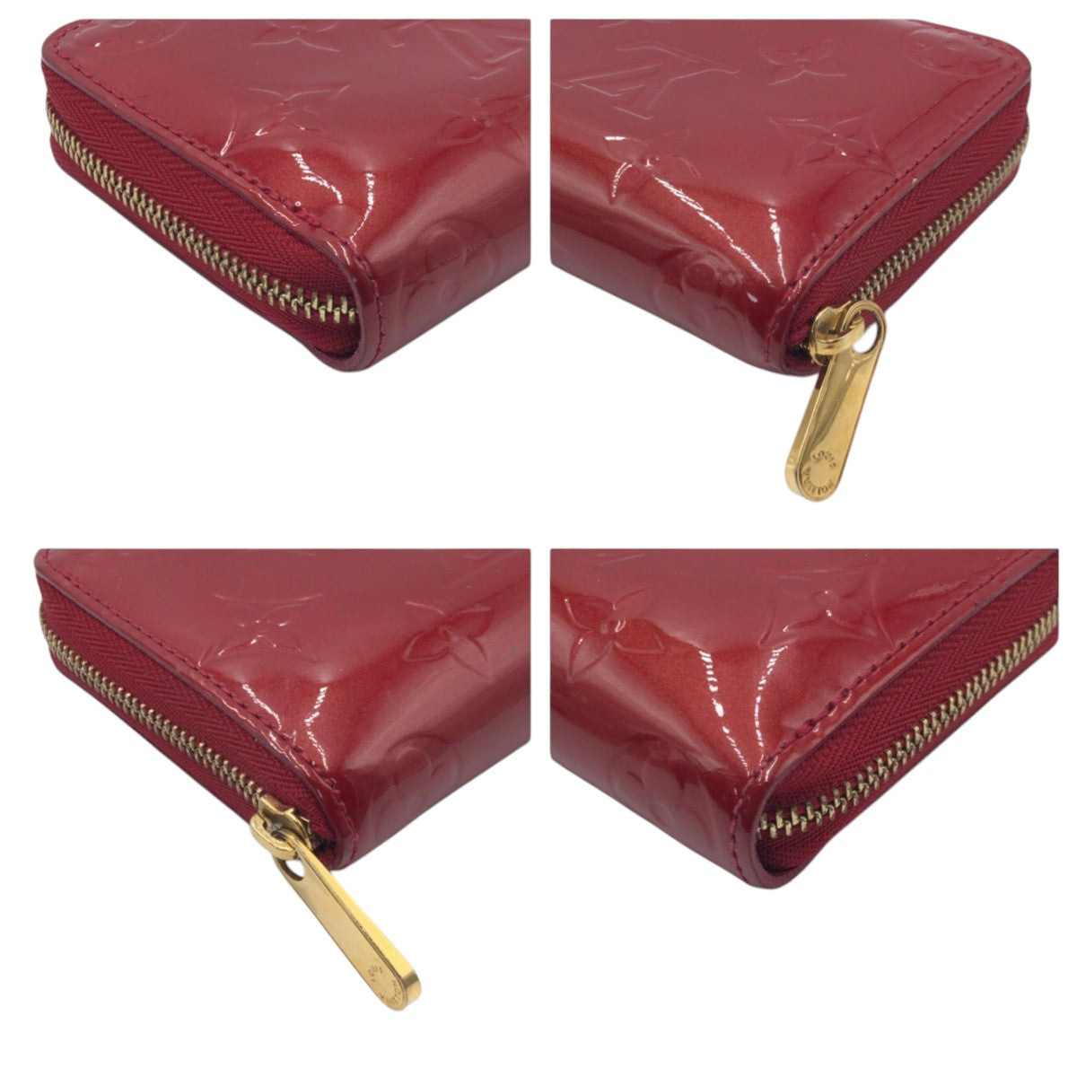 15928
LOUIS VUITTON ルイヴィトン モノグラムヴェルニ レッド ゴールド金具 エナメル M93608 カードケース 名刺入れ レディース