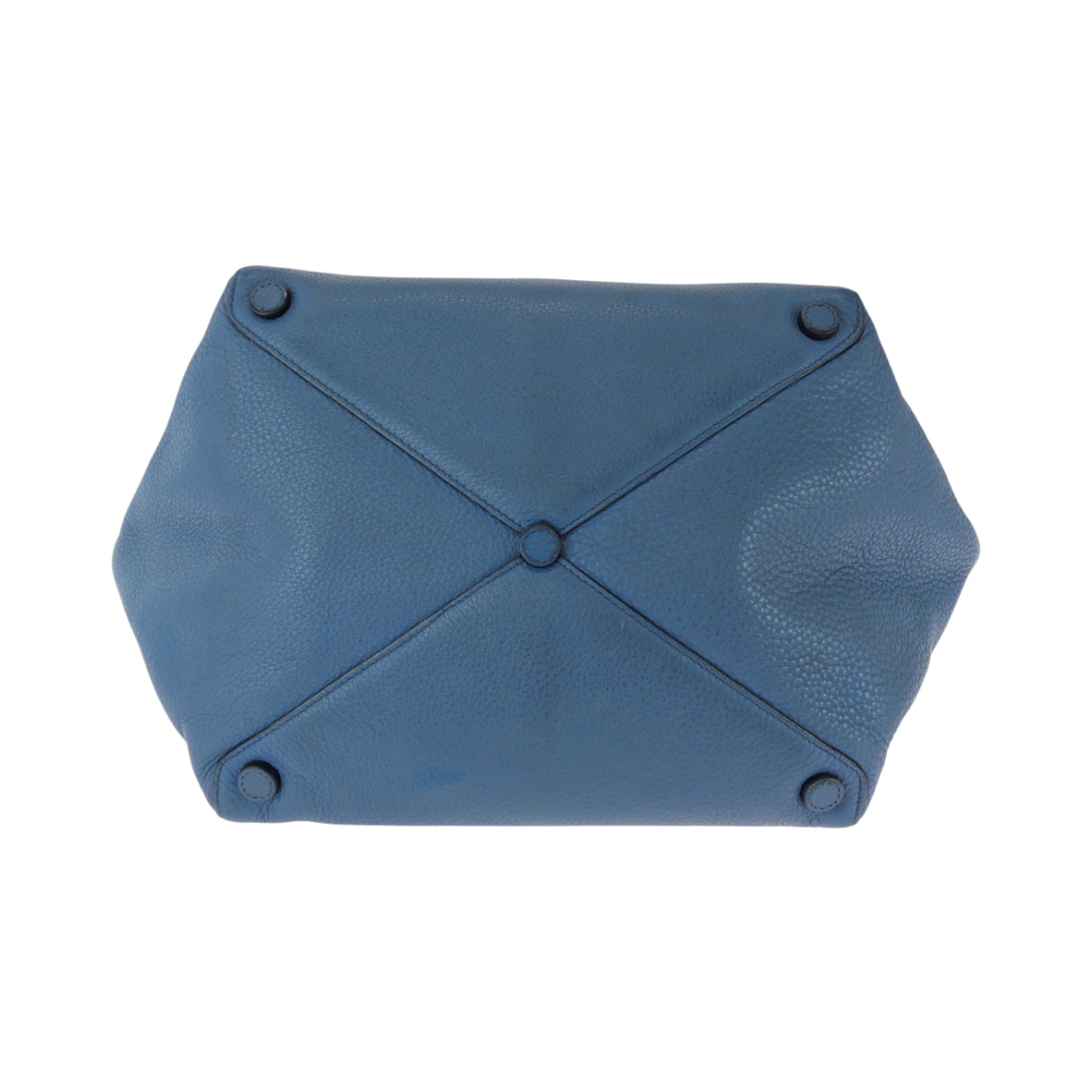 15980
PRADA プラダ ヴィッテロダイノ 三角ロゴプレート ブルー ゴールド金具 レザー トートバッグ ハンドバッグ レディース ABP41