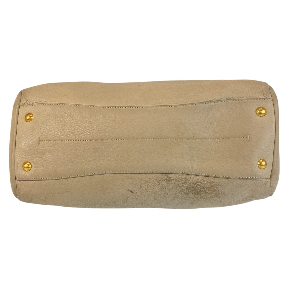 16002
PRADA プラダ ベージュ ゴールド金具 レザー ハンドバッグ ショルダーバッグ レディース AB38